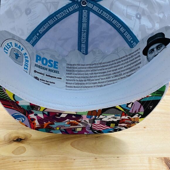 Chicago Bulls Artist Hat Series SGA 2023/24 POSE JORDAN NICKEL Snapback Hat/Cap - Picture 8 of 10